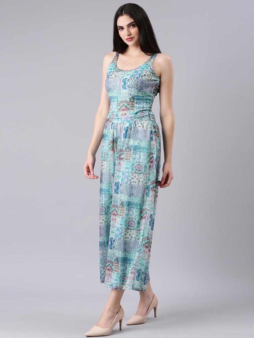 printed top and palazzos co-ord - 20382963 - Standard Image - 1