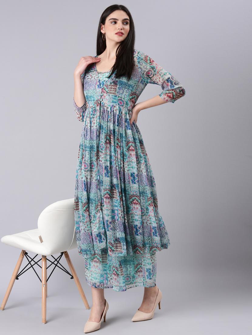 printed top and palazzos co-ord - 20382963 - Standard Image - 4