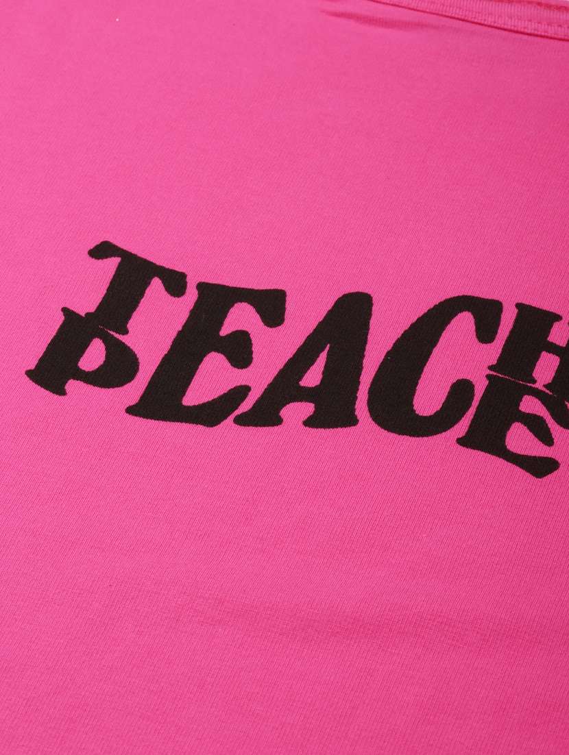 women's chest print round neck t-shirt - 20382985 -  Standard Image - 6