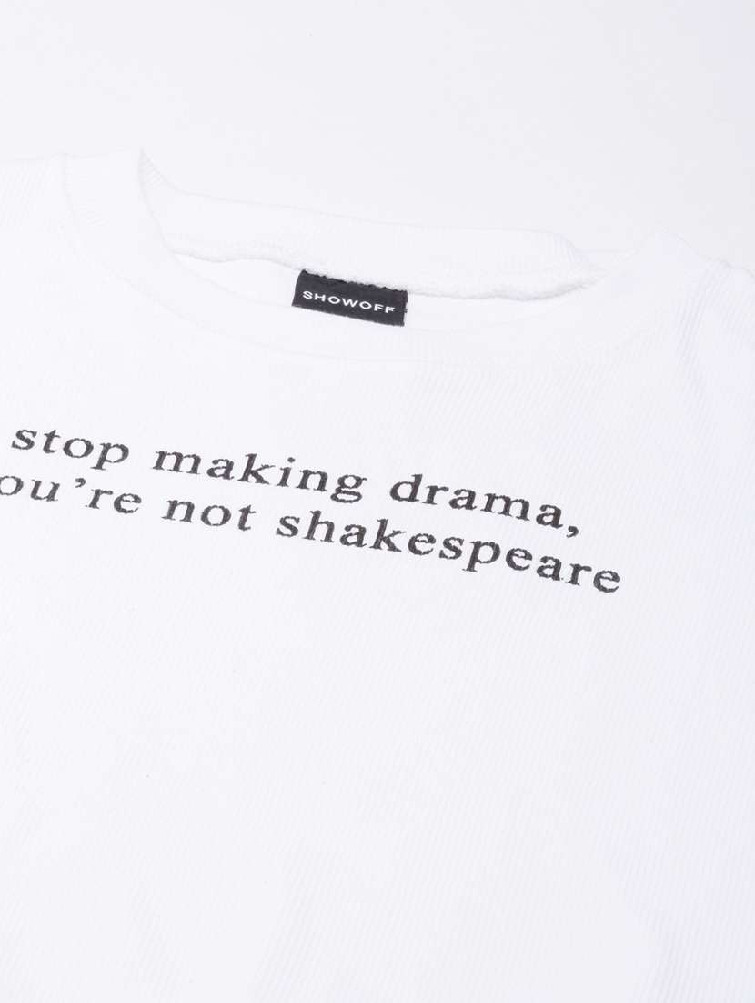 women's chest print crew neck t-shirt - 20382990 -  Standard Image - 6