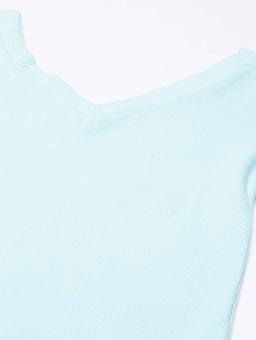 women's plain v neck t-shirt - 20383005 -  Standard Image - 6
