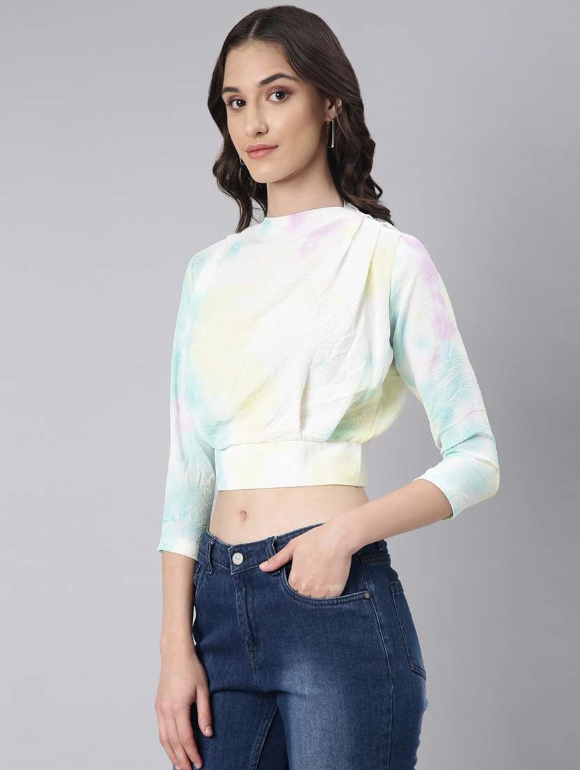 tie & dye blouson top - 20383021 -  Standard Image - 1