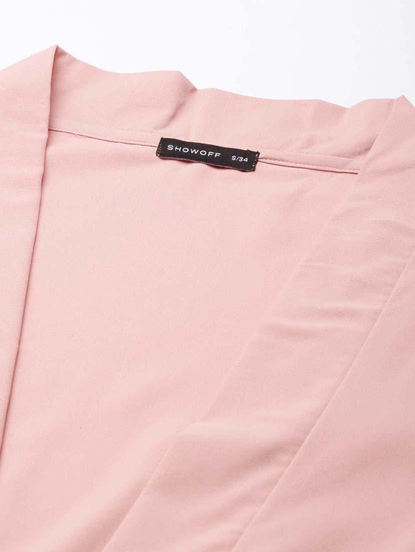 pink crepe wrap top - 20383030 - Standard Image - 6