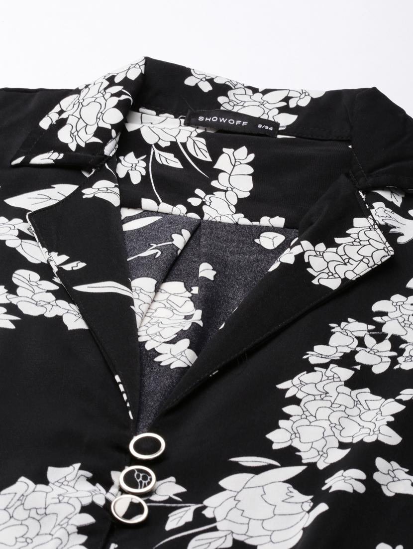 women multi color floral print crepe regular top - 20383043 - Standard Image - 6