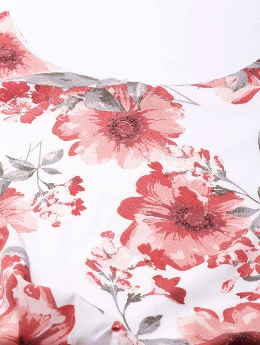 women multi color printed crepe blouson top with juliet sleeve - 20383053 -  Standard Image - 6