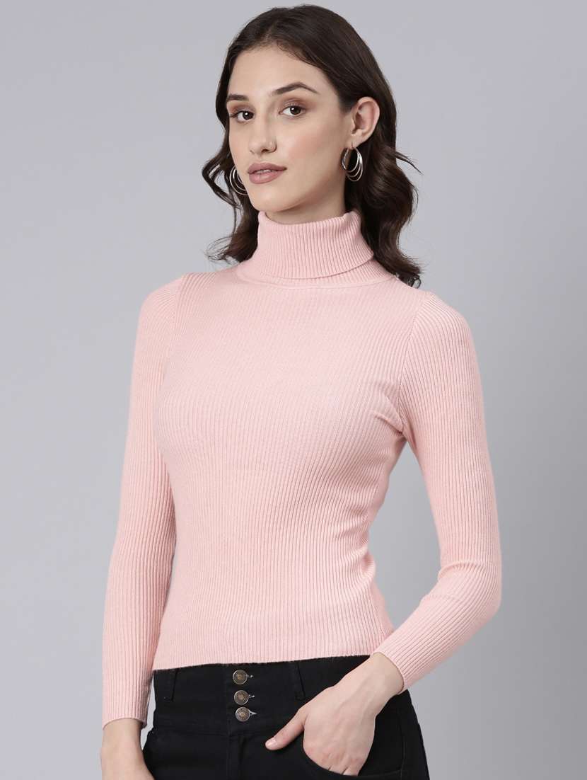 women peachy pink acrylic regular top - 20383077 -  Standard Image - 1