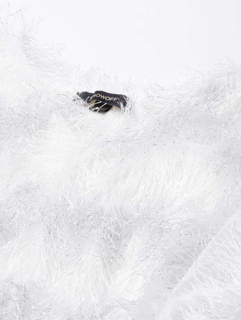 white nylon peplum top - 20383091 -  Standard Image - 6