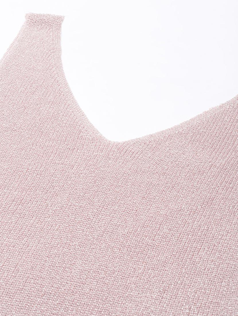 peach acrylic sleeveless top - 20383098 - Standard Image - 6