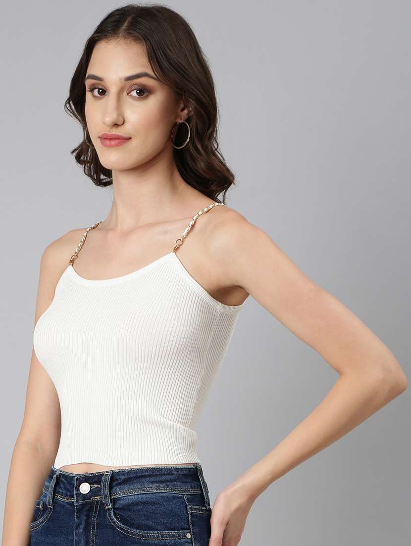 women white acrylic regular top - 20383107 -  Standard Image - 1
