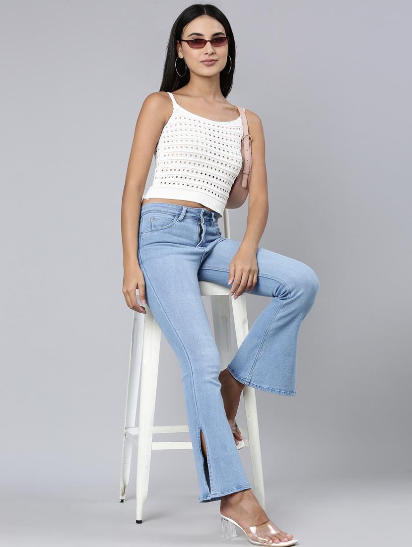 white acrylic crop top - 20383116 - Standard Image - 4