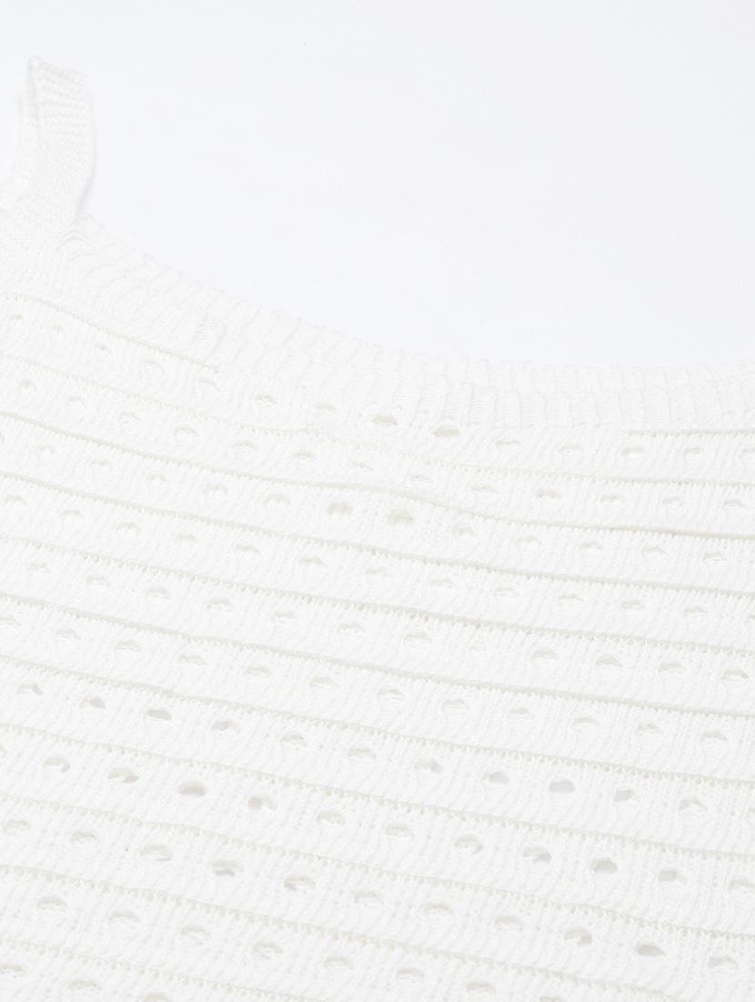 white acrylic crop top - 20383116 - Standard Image - 6