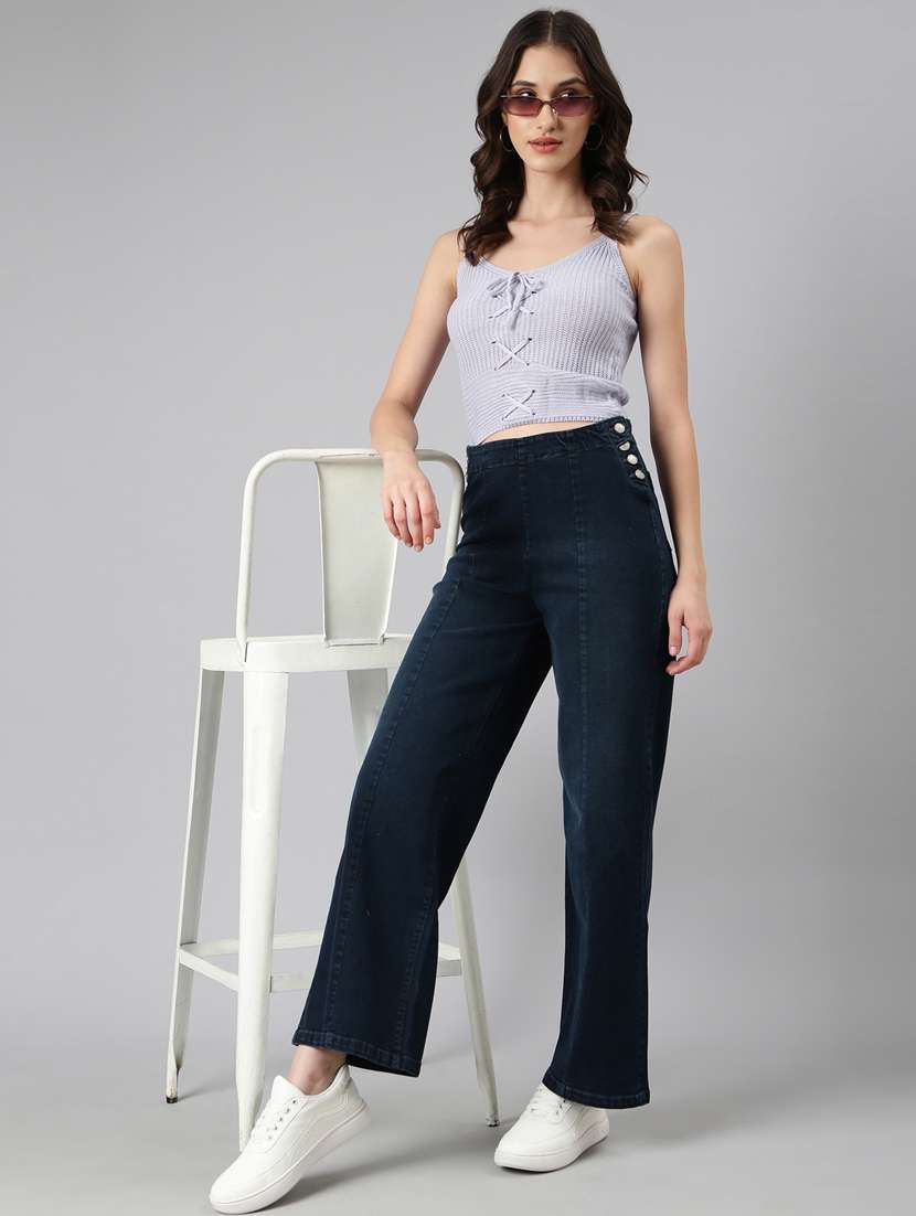 lavender solid crop top - 20383130 -  Standard Image - 4