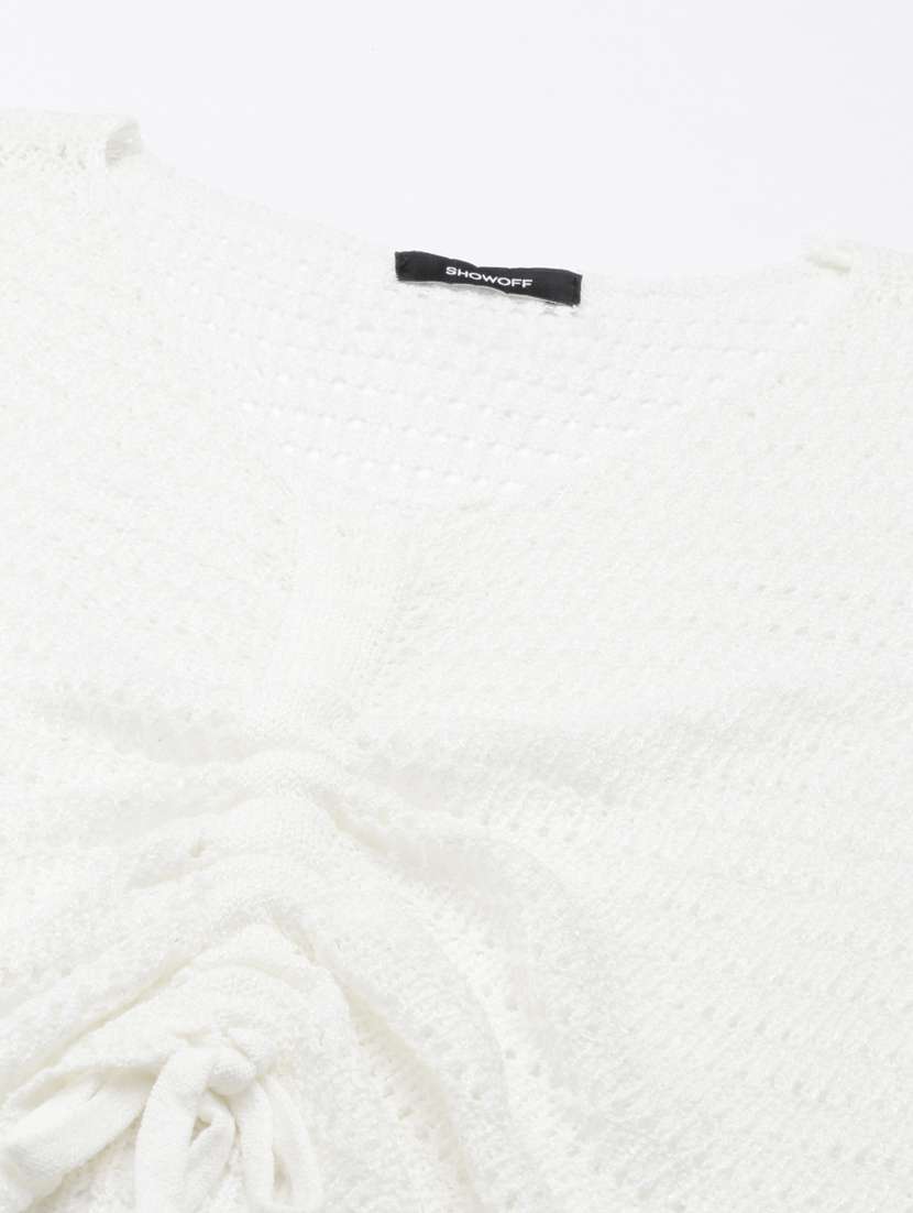 white acrylic crop top - 20383138 -  Standard Image - 6