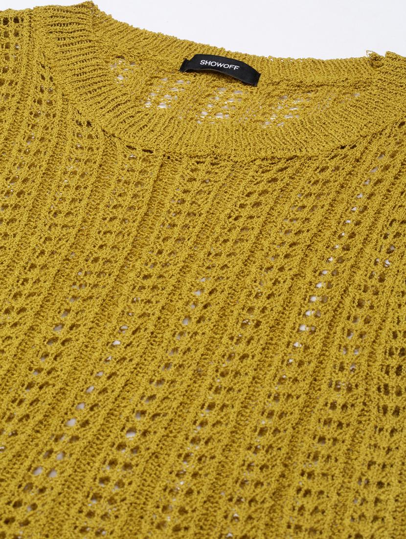 olive crochet crop top - 20383140 - Standard Image - 6