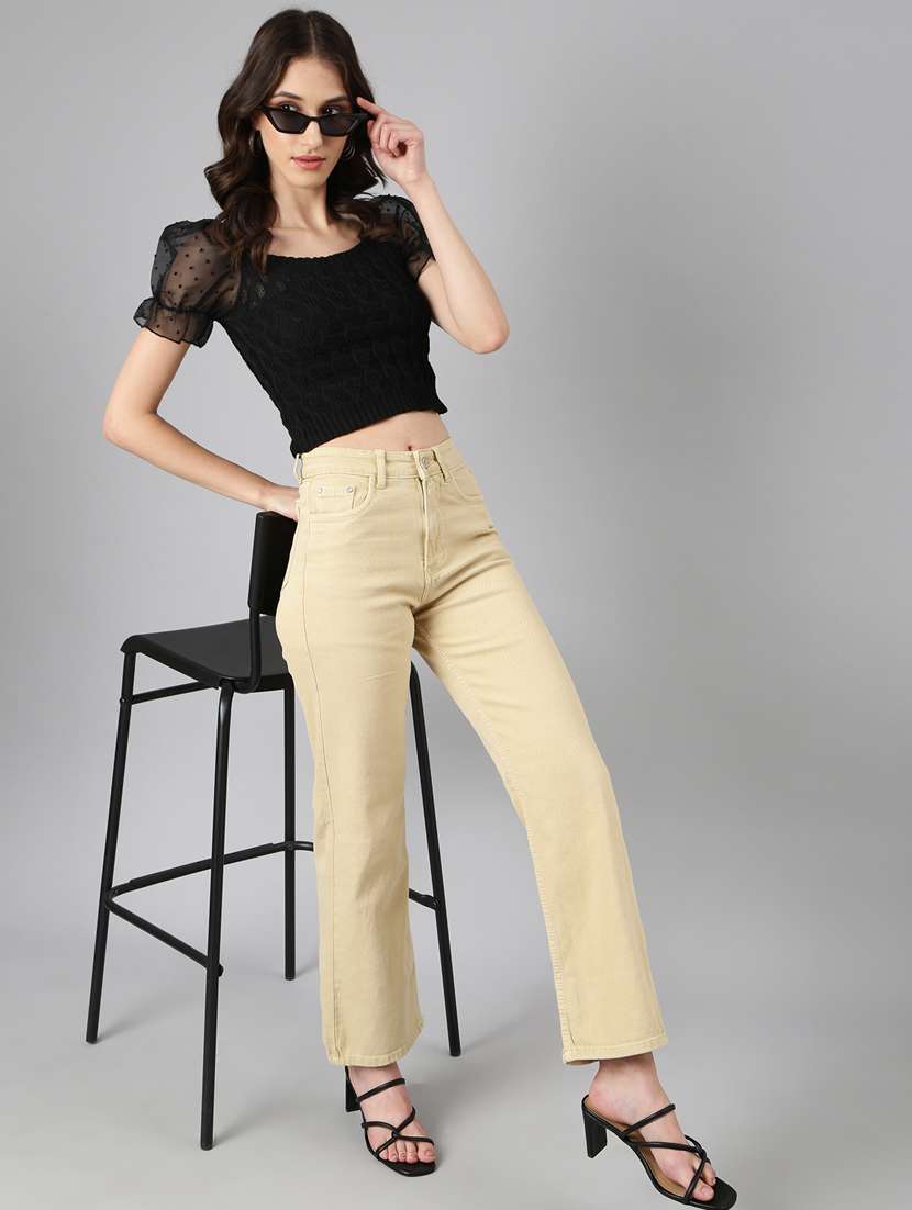 women black acrylic regular top - 20383149 -  Standard Image - 4