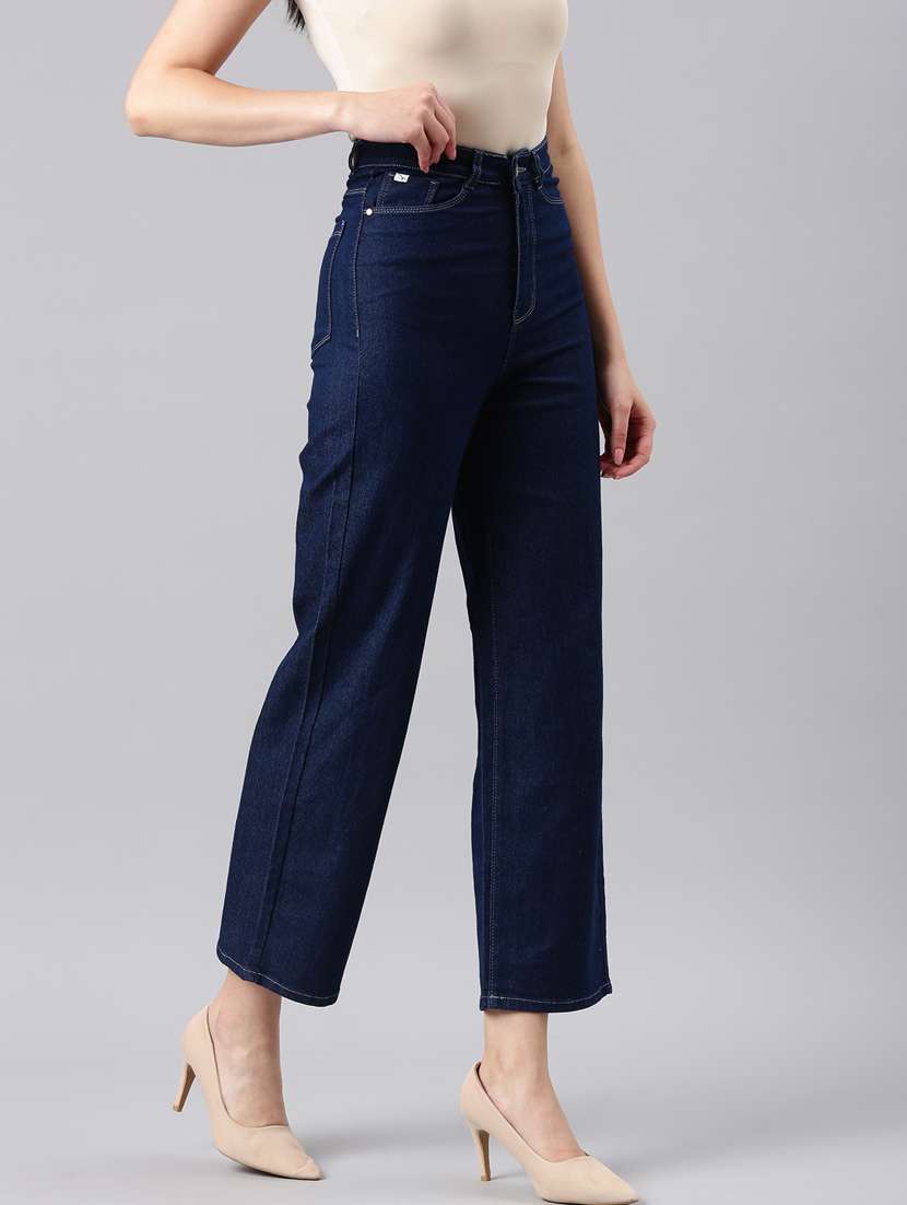 women's plain straight fit jeans - 20383157 -  Standard Image - 1