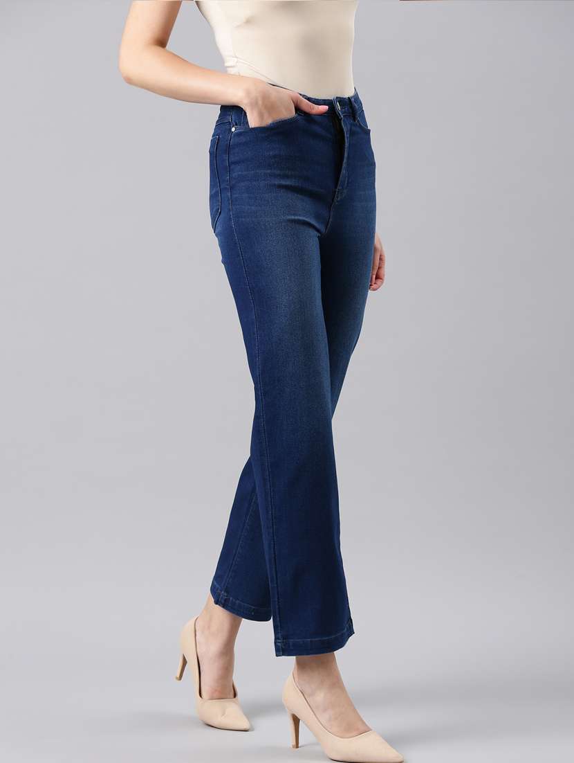 women's plain straight fit jeans - 20383167 -  Standard Image - 1