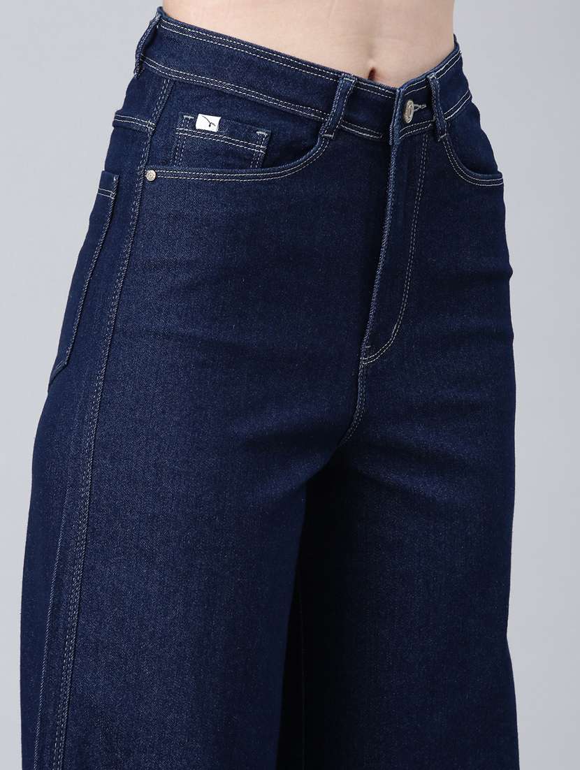 women's plain wide leg jeans - 20383178 -  Standard Image - 6