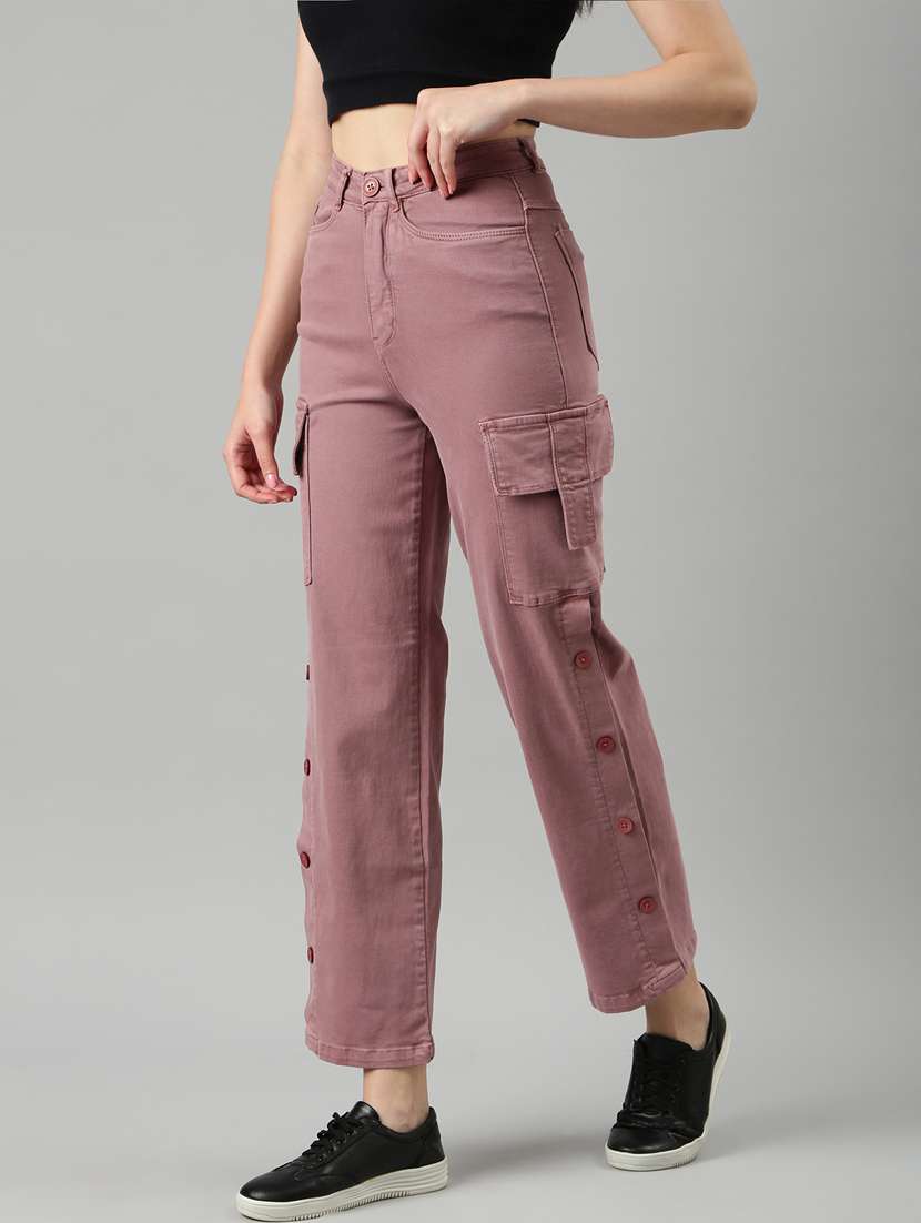 women's high rise solid cargo  - 20383180 -  Standard Image - 1