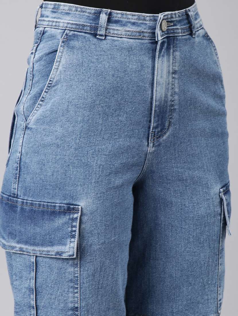 women's high rise solid cargo - 20383186 - Standard Image - 6