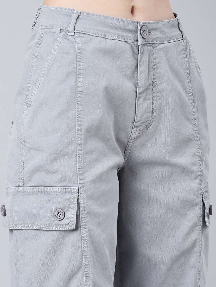 women's plain cargo jeans - 20383192 -  Standard Image - 6