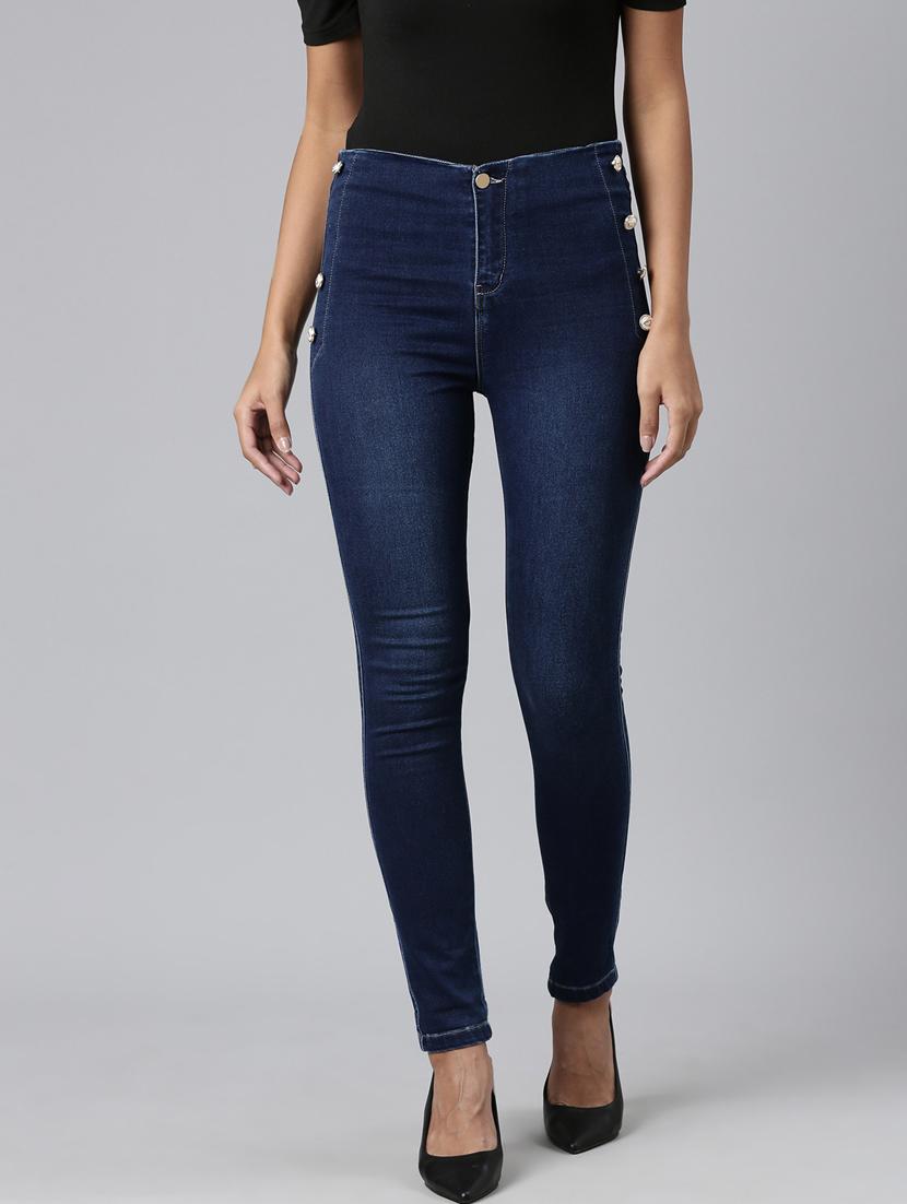 women's plain skinny fit jeans - 20383195 - Zoom Image - 0