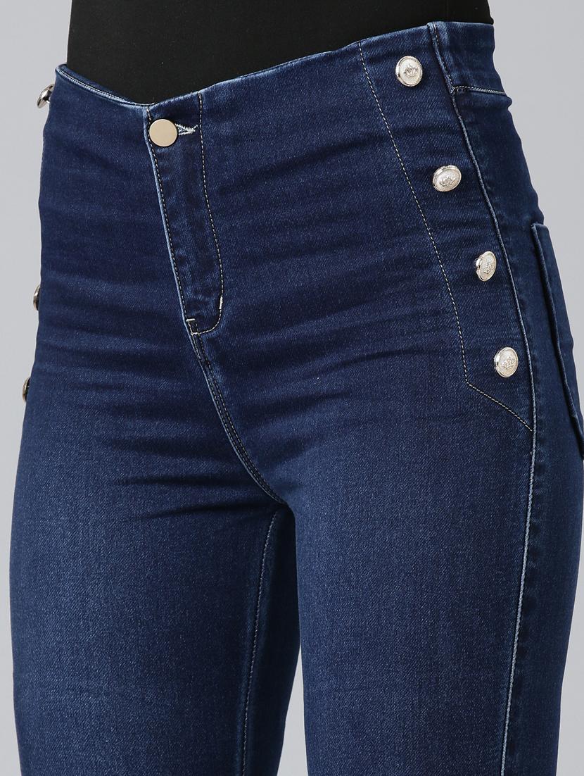 women's plain skinny fit jeans - 20383195 - Standard Image - 6