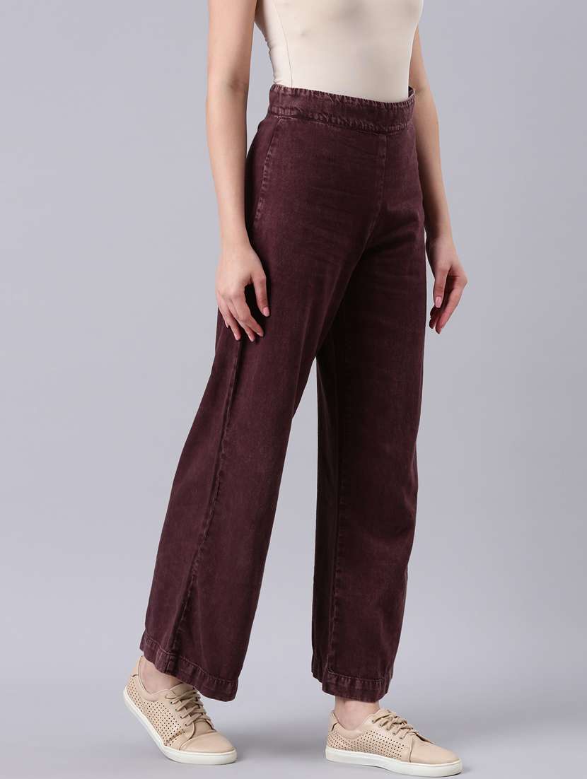 women's plain wide leg jeans - 20383200 -  Standard Image - 1
