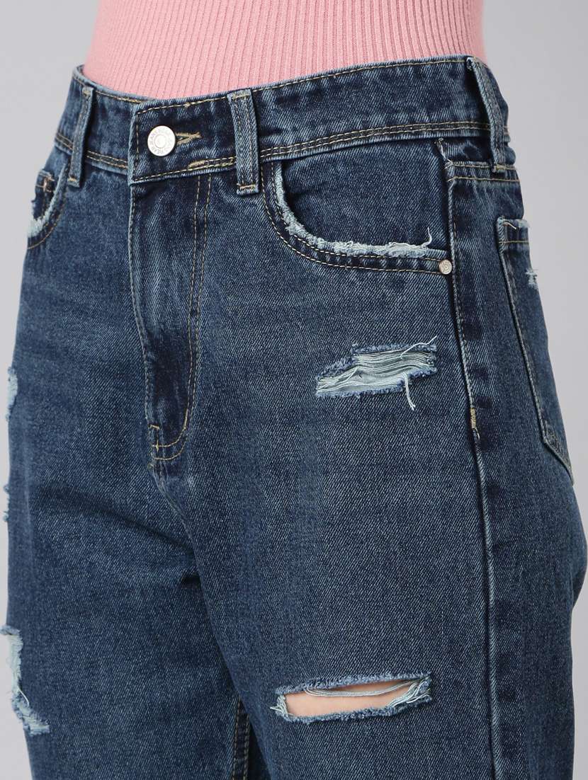 women's distress mom fit jeans - 20383209 -  Standard Image - 6