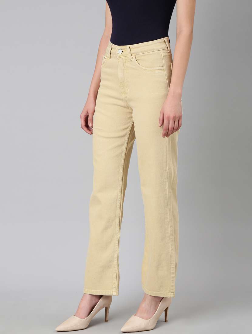 women's plain straight fit jeans - 20383220 -  Standard Image - 1