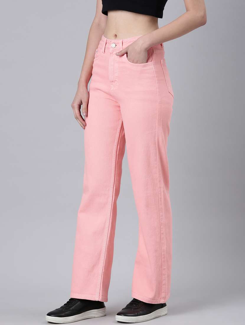 women's plain straight fit jeans - 20383221 -  Standard Image - 1