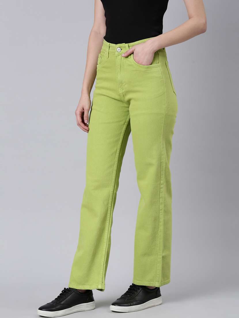 women's plain straight fit jeans - 20383222 -  Standard Image - 1