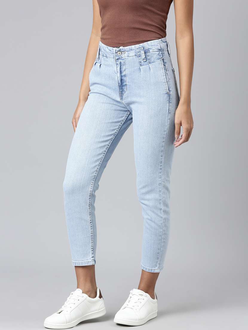 women blue denim jean - 20383223 - Standard Image - 1