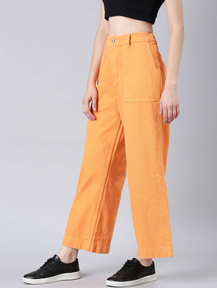 women's plain wide leg jeans - 20383229 -  Standard Image - 1