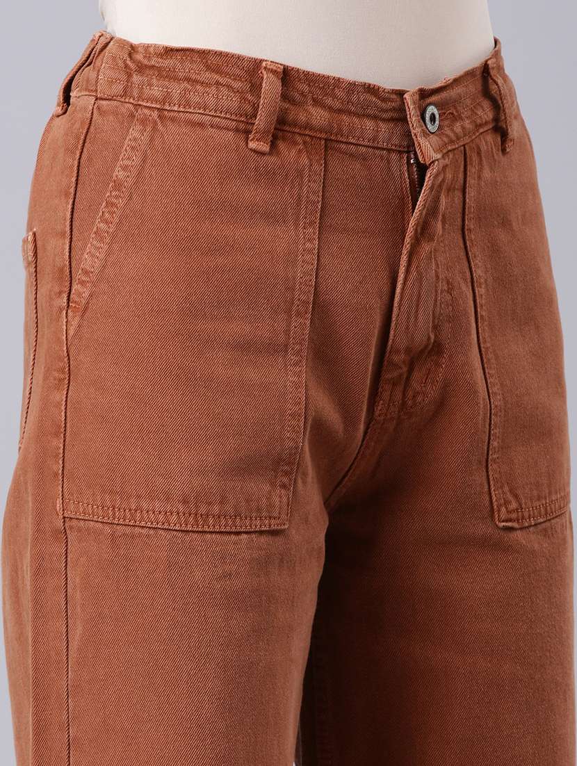 women's plain wide leg jeans - 20383230 -  Standard Image - 6