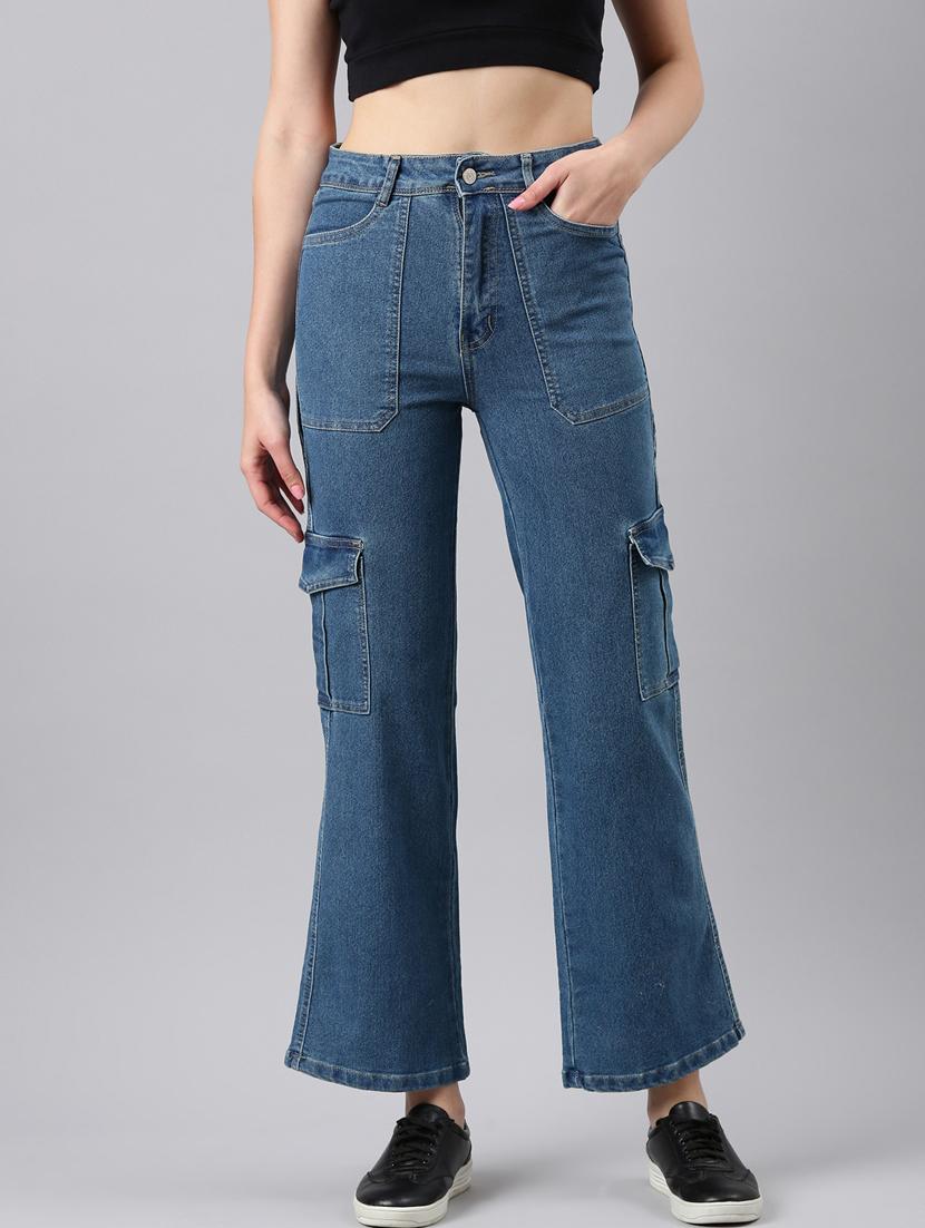 women's mid rise solid cargo 