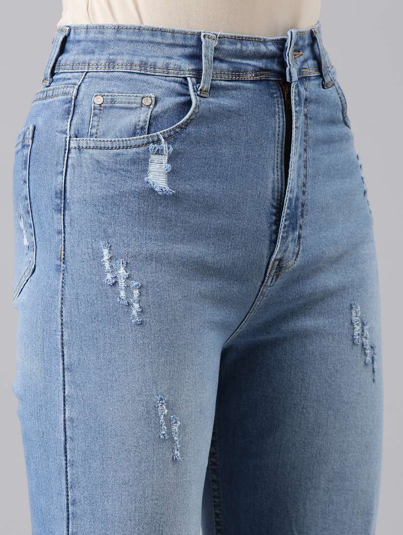 women's distress bootcut jeans - 20383241 -  Standard Image - 6