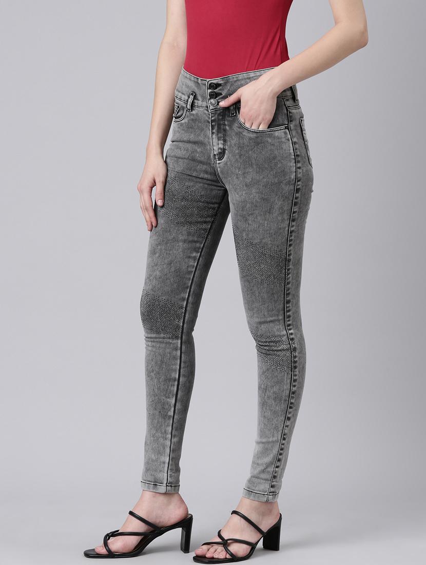 women's plain slim fit jeans - 20383243 -  Standard Image - 1