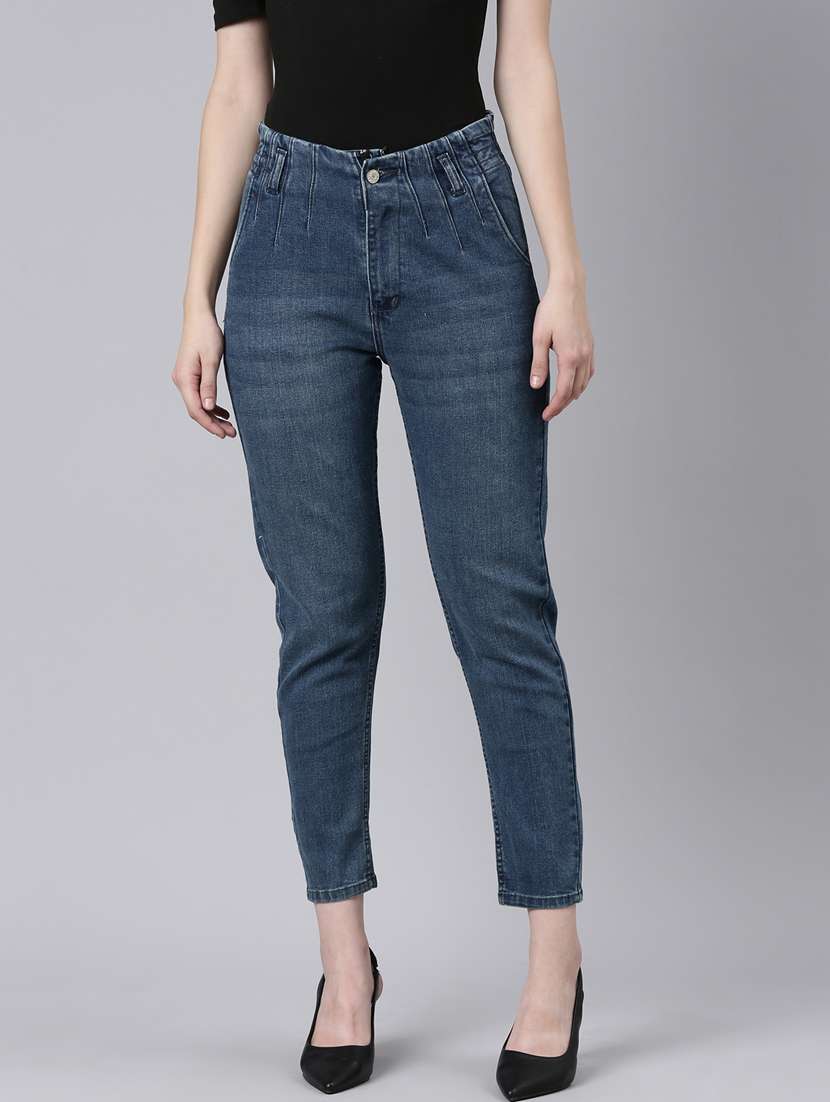 women mid rise denim jeans
