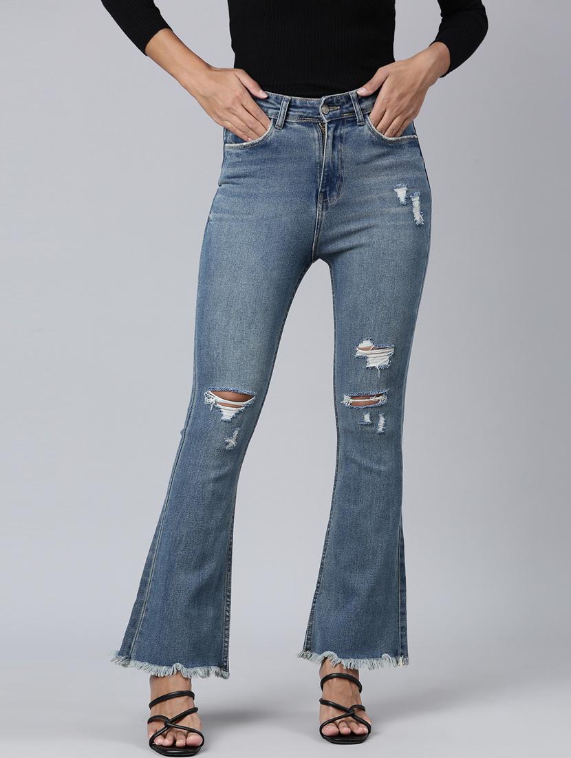 women mid rise denim jeans