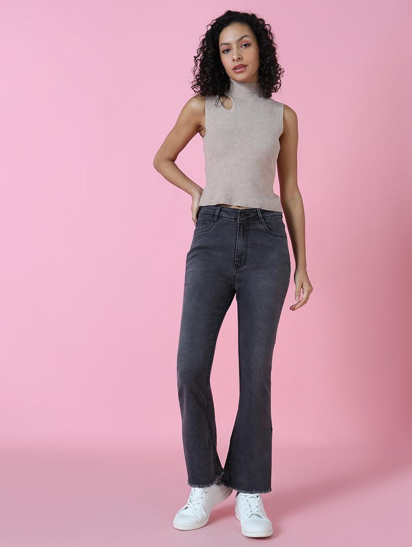 women's plain bootcut jeans - 20383261 - Standard Image - 4
