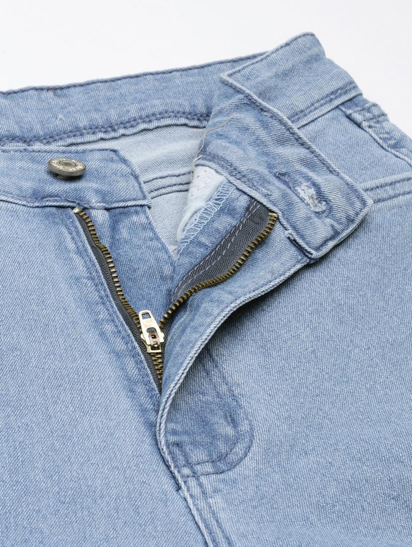 women blue plain cargo jeans - 20383268 - Standard Image - 4
