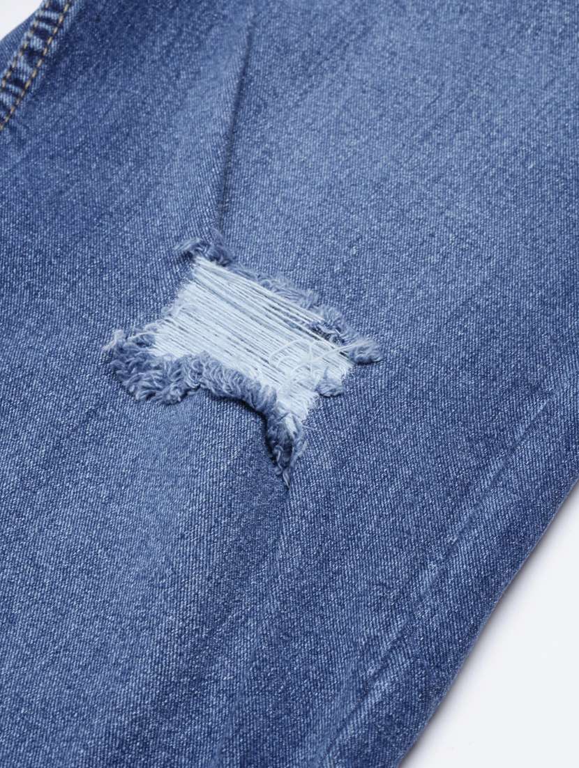 women's distress straight fit jeans - 20383277 -  Standard Image - 6