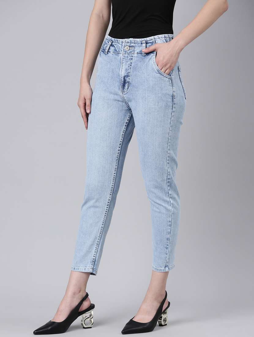 women's plain skinny fit jeans - 20383279 -  Standard Image - 1