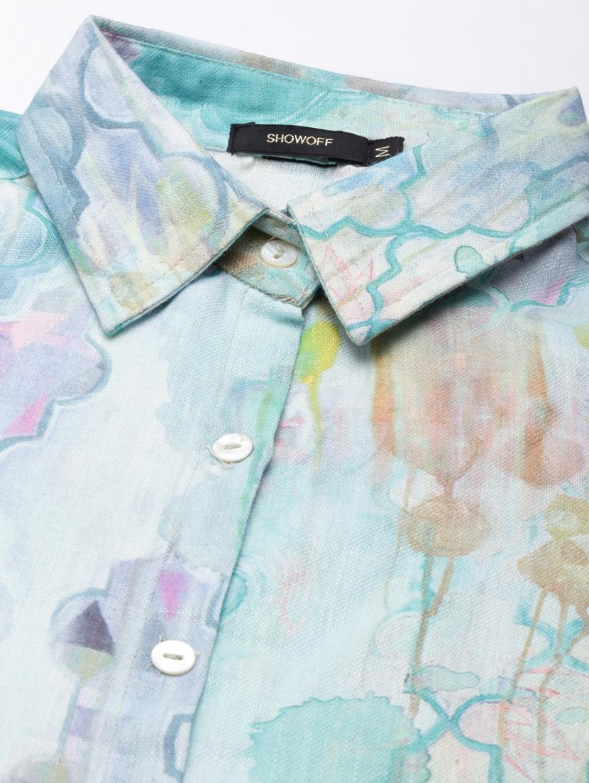 blue floral shirt dress - 20383292 - Standard Image - 6