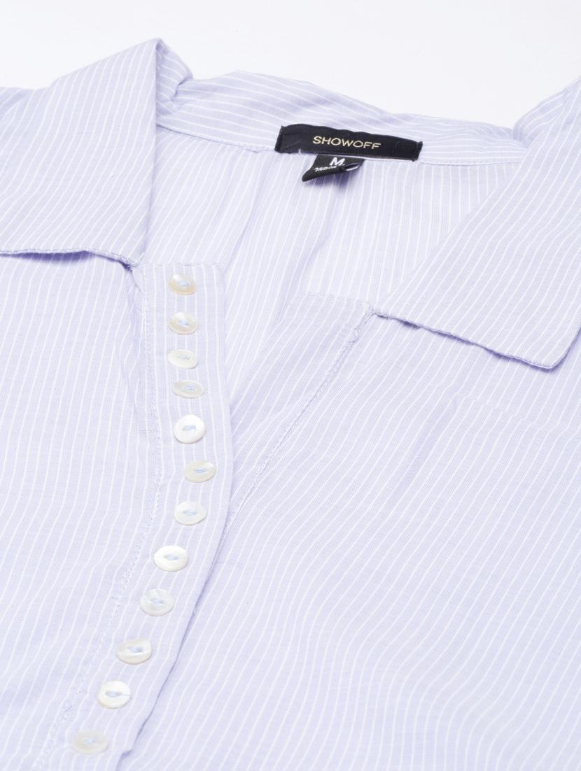 women lavender striped tiered dress - 20383302 - Standard Image - 6
