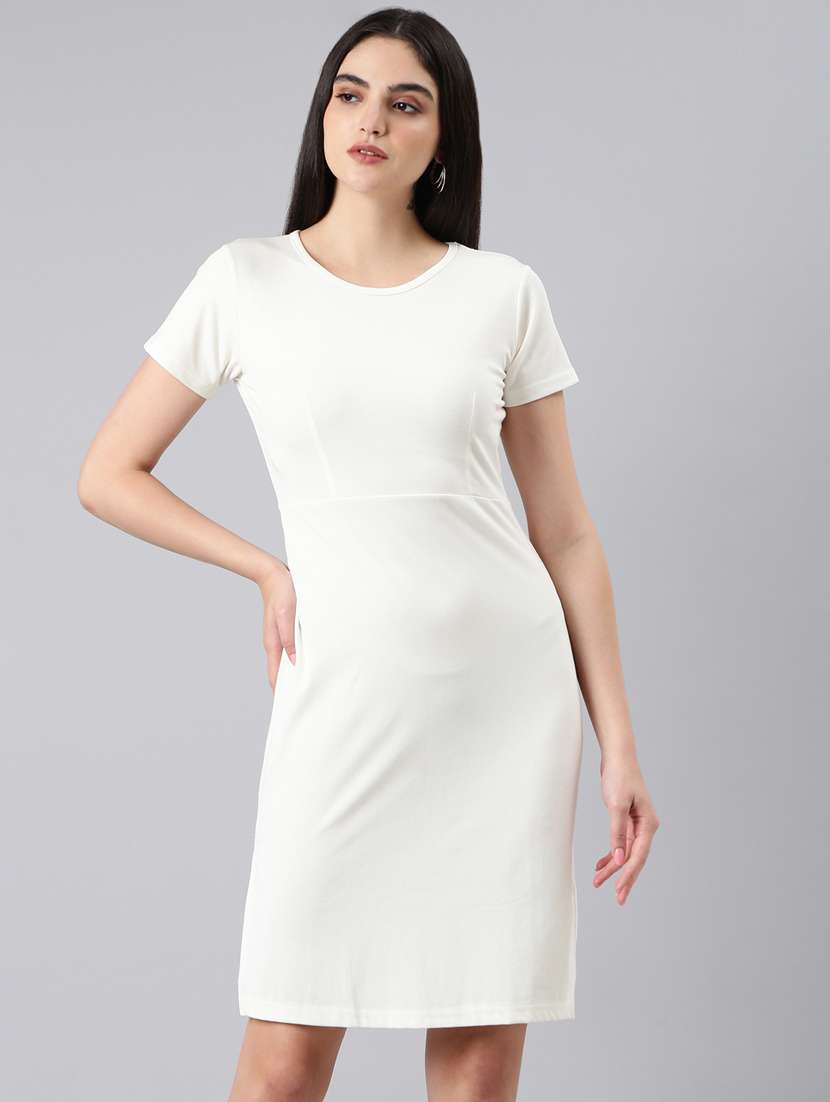 women white cotton bodycon dress