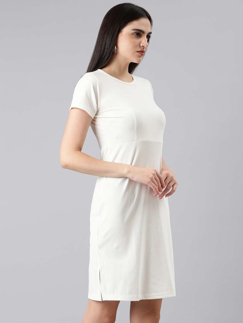women white cotton bodycon dress - 20383328 - Standard Image - 1