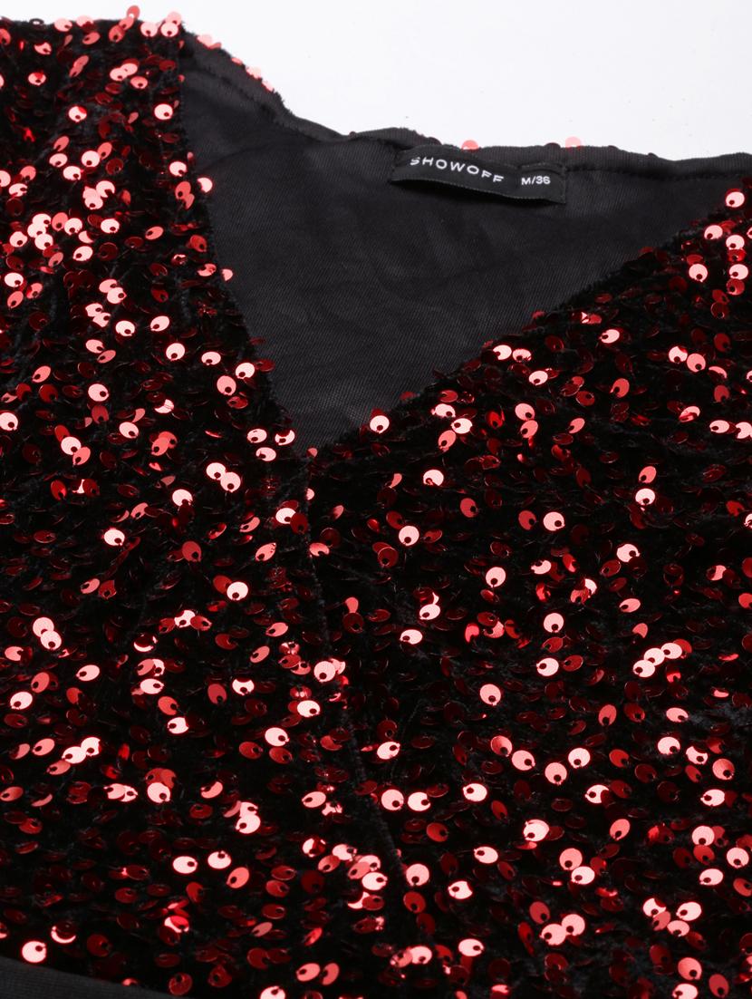 women multi color sequin cotton sheath dress - 20383339 - Standard Image - 6