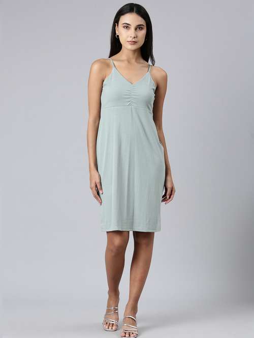grey solid bodycon dress - 20383353 -  Standard Image - 0